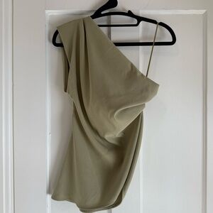 ⭐️ NWT ⭐️ Zara Asymmetrical Top | Size Small | Light Khaki